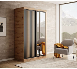 Posuvná skriňa Delia 120 Artisan+Čierna