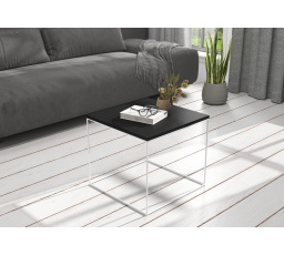 Konferenčný stolík ELENA 50x50 Biela+Čierna