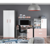 Regál IQ 0601, Šedá Platina/Biela/Púdrová