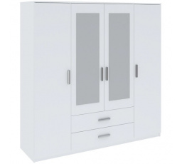 Šatní skriňa TAMINA 4D2S, Biela