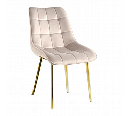 Stolička velvet béžová / zlaté nohy J262-1
