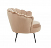Kreslo velvet cappuccino /nohy čierne/ LC-032-1