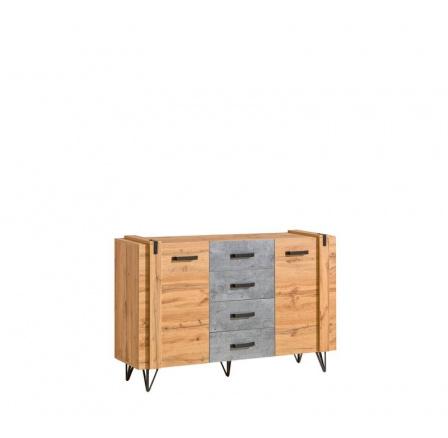 Systém "LOFTER" LO5 (Komoda 2D 4S) - Farba: betón millenium Systém "LOFTER" LO5 (Komoda 2D 4S) - Farba: betón millenium