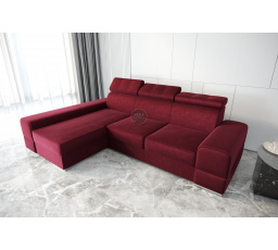 Rohová sedacia súprava ROYAL 295×185 - vínová, ľavá