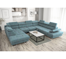 Rohová sedacia súprava GALAXY MAX I s funkciou spania 225x350x280 modrá MY74 - Rýchle doručenie