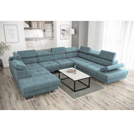 Rohová sedacia súprava GALAXY MAX I s funkciou spania 225x350x280 modrá MY74 - Rýchle doručenie Rohová sedacia súprava GALAXY MAX I s funkciou spania 225x350x280 modrá MY74 - Rýchle doručenie
