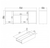 Komoda Nerea 316, jackson hickory/biely lesk