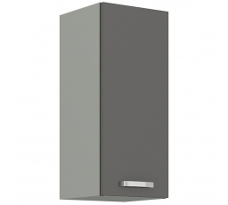 Kuchynská horná skrinka GARID 30 G 72 1F, Sivý lesk/Sivá