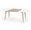 Jedálenský stôl CALIBER, biely/dub san remo