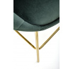 Barová stolička H112, tmavozelená / zlatá
