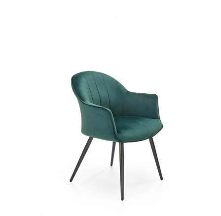 Jedálenská stolička K468, zelená/čierna