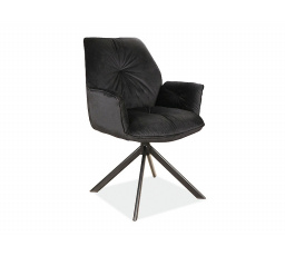 Jedálenská stolička BOOGIE II Velvet, čierna Bluvel 19/čierna matná