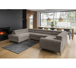 Rohová sedacia súprava v tvare U LOUIS, Poco 7 ľavá