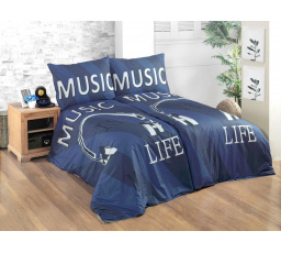 Moderné 3D obliečky 140x200, 70x90 Music life
