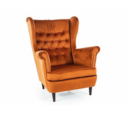 Kreslo HARRY VELVET, Škoricový Bluvel 4215/Wenge