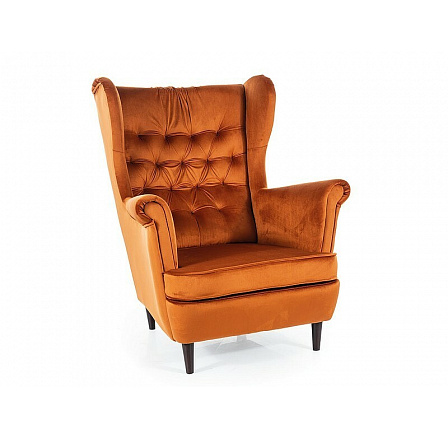 Kreslo HARRY VELVET, Škoricový Bluvel 4215/Wenge Kreslo HARRY VELVET, Škoricový Bluvel 4215/Wenge