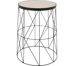 Stolík Rack okrúhly čierny