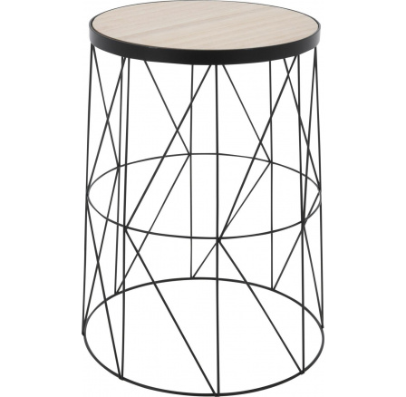 Stolík Rack okrúhly čierny