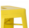 Barová stolička Paris 66 cm žltá inšpirovaná Tolix