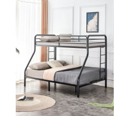 Poschodová posteľ 90/140x200 čierna LM7-FXJG