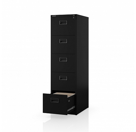 Čierna kovová kartotéková skriňa: SARAN V5, 460 x 1625,5 x 600 mm Čierna kovová kartotéková skriňa: SARAN V5, 460 x 1625,5 x 600 mm