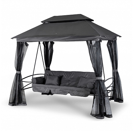 Záhradná hojdačka CARMEN Sivá/Čierna