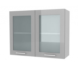 Kuchynská horná skrinka Femme G60 2W, sivý lesk