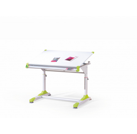 Písací stôl COLLORIDO, biely/zelený/ružový