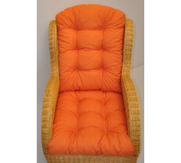 Vankúš pre ratanové kreslo - oranžová látka