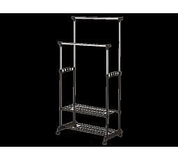 Vešiak NOVA II BIS, chróm/čierna