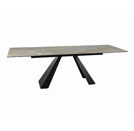 STÔL SALVADORE KERAMICKÝ BÉŽOVÝ ONYX ZLATÝ/ČIERNY MAT 160(240)X90 STÔL SALVADORE KERAMICKÝ BÉŽOVÝ ONYX ZLATÝ/ČIERNY MAT 160(240)X90