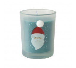 Vianočná sviečka zelená s Mikulášom