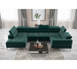 Rohová sedacia súprava TOSCANIA MAX I 170x350x185 cm - zelená, pravá