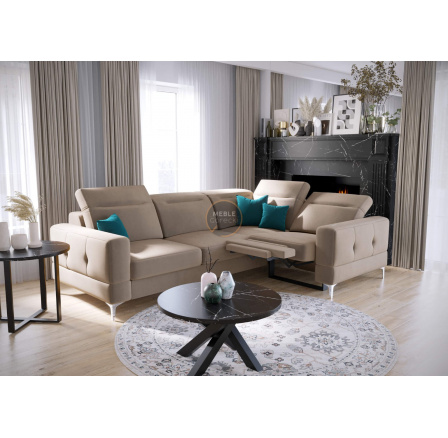 Rohová sedacia súprava MALIBU, relax s funkciou spania 185x250 cm - pravá, béžová Rohová sedacia súprava MALIBU, relax s funkciou spania 185x250 cm - pravá, béžová
