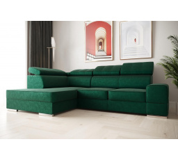 Rohová sedacia súprava ROYAL I 260×185 - zelená, ľavá