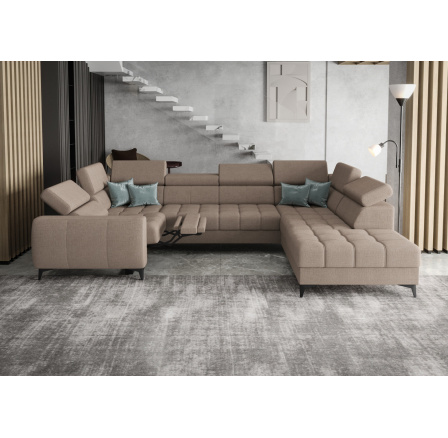 Rohová sedacia súprava PORTO MAX I, relax 225X350X193 cm - pravá, béžová Rohová sedacia súprava PORTO MAX I, relax 225X350X193 cm - pravá, béžová