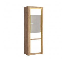 Vitrína LIVINIO L4 Ribbeck / Biely lesk