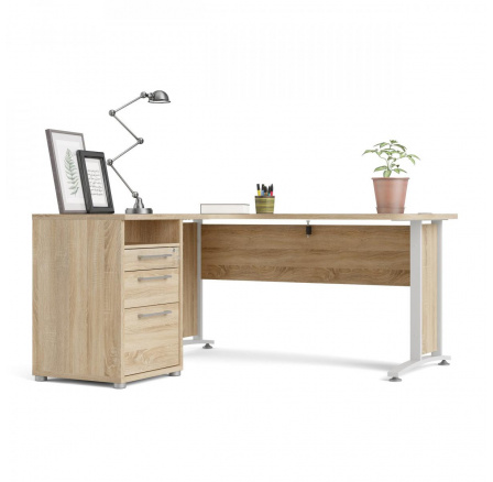 Písací stôl OFFICE 80400/44, Dub sonoma/Biela
