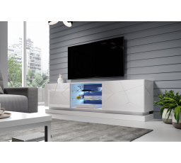 TV komoda QIU 200, Biela lesklá