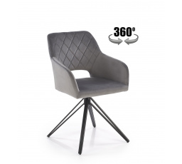 Jedálenská otočná stolička K535, Sivá/Čierna