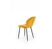 Jedálenská stolička K538 VELVET, Horčicový Bluvel 68/Čierna