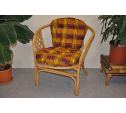 Ratanové kreslo Bahama honey pad ochre cube