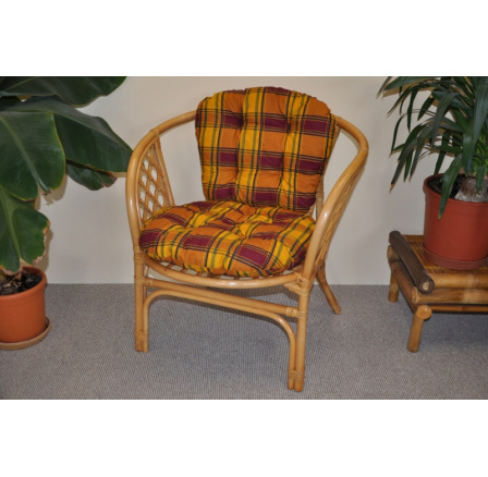Ratanové kreslo Bahama honey pad ochre cube