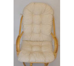 Vankúš na kreslo Havai tkanina svetlo béžová zvýraznenia