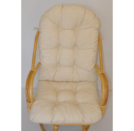 Vankúš na kreslo Havai tkanina svetlo béžová zvýraznenia