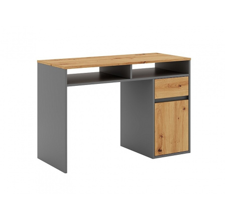 Písací stôl B-012, dub artisan/antracit