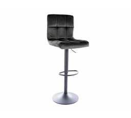 Barová stolička C105 VELVET, čierna Bluvel 18/čierna