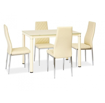 Jedálenský stôl GALANT, 110x70 cm, krémový