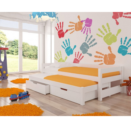 Dvojlôžko s matracmi FRAGA White