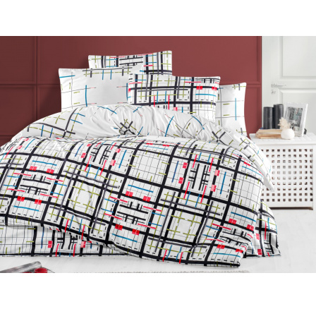 Saténová obliečka na vankúš Geometry 50x70